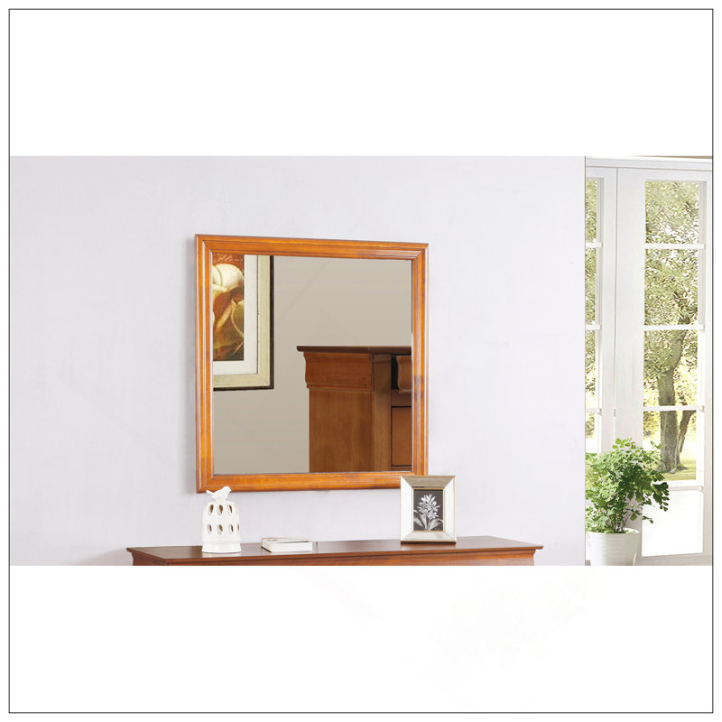 Miroir en placage de bois, verre à faible distorsion pour des reflets clairs, Chêne