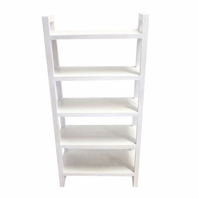 Mahogany Wood Display Unit - 14" x 25" x 52" - White by Latitude Run