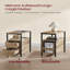 35cm W Metal Bedside Table
