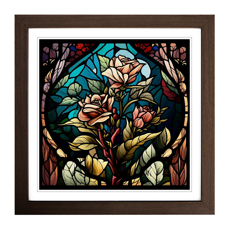 Single Picture Frame Print on Wood, Walnut
