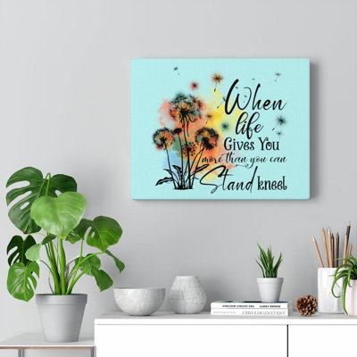 Gives You More Light Blue Flowers - Wrapped Canvas Print