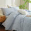 Ensemble de housse de couette en vichy 100% coton délavé à carreaux XINMIANFANG Gingham-121478539-121478532