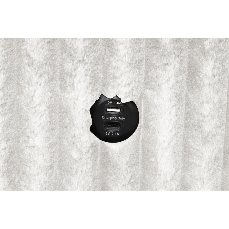 Canapé modulaire moelleux avec canapé-lit en velours crème, Velours crème