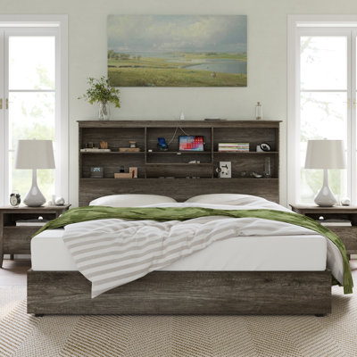 Izena Lighted LED  Bookcase Bed