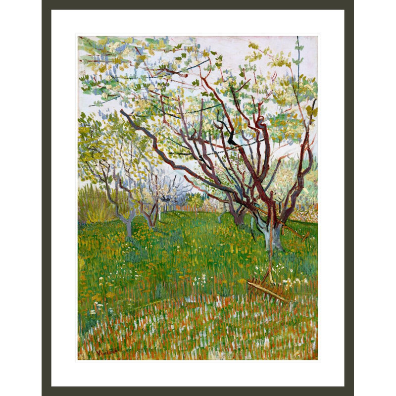«The Flowering Orchard» par Vincent van Gogh, impression giclée encadrée, H 41,5 po x l 32,7 po