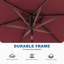 Améliorez votre espace extérieur: parasol rectangulaire de 6 pi x 9 pi avec protection contre les rayons UV, inclinaison facile et résistance au vent-939714557