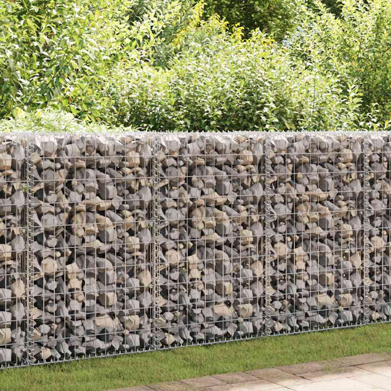 Panier en Gabion vidaXL avec couvercles, mur en Gabion en acier galvanisé, cage en Gabion, H 3,2 pi x l 0,6 pi x P 1,6 pi