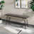 31.5in Wrought Iron Frame Shoe Storage Bench-109796049