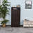 Espresso Slim Shoe Cabinet with 3 Large Fold-Out Drawers & Spacious Top Surface