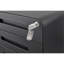 Classeur mobile à 3 tiroirs pour bureau, rangement sous le bureau avec serrure, inclinable, imperméable, résistant, bureau noir - rangement polyvalent, plateau amovible-2057410444