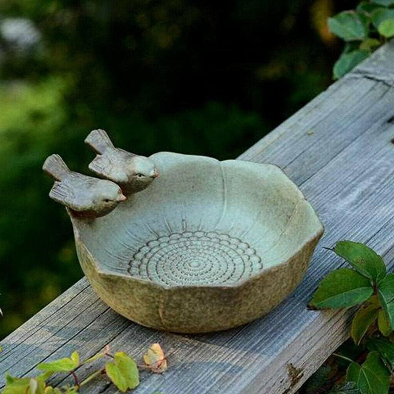 Petit bol à bain d'oiseaux en céramique, 5,9 pouces
