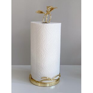 Stylish and Convenient Paper Towel Holder - Under Cabinet or Wall Mount -  Available in Black, Gold, Silver, Copper, or Metal Finish