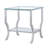 Chrome Glass Square Top End Table