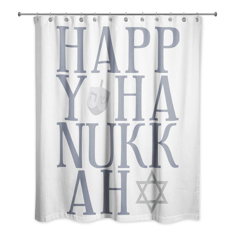 Rideau de douche simple happy hanoukka Diederich