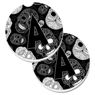 Ceramic Round 2 Piece Car Coaster Set
