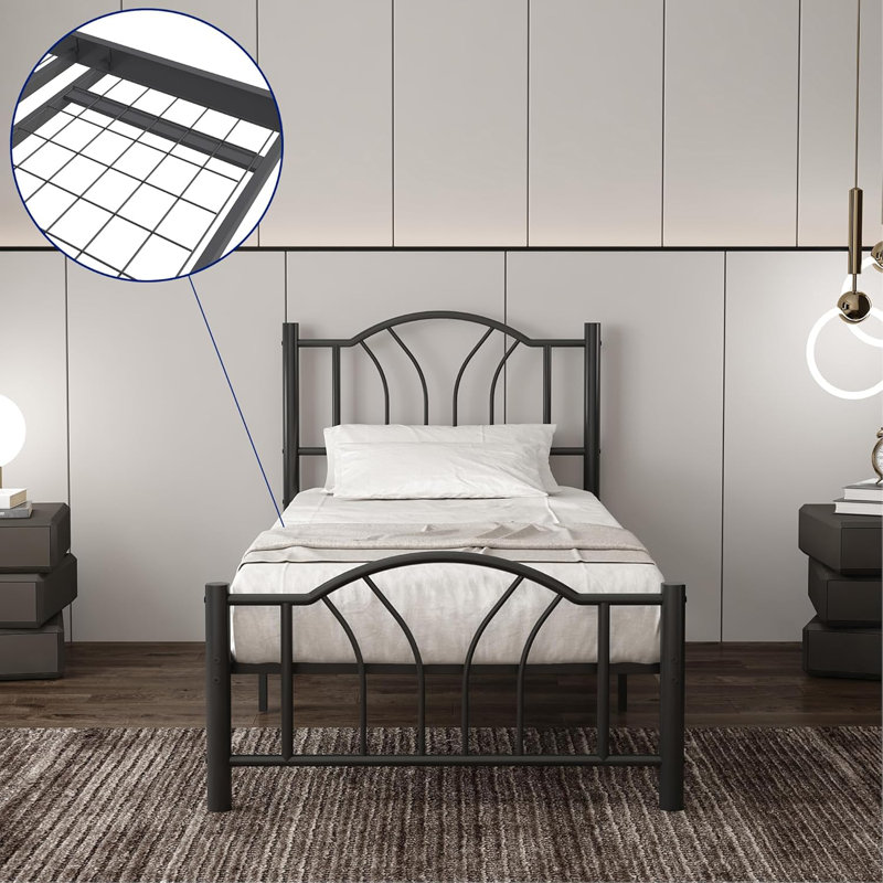 Bed Frame, Single (3'), Black