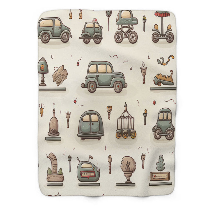 Mini Driving - 1 Piece Premium Blanket, Queen
