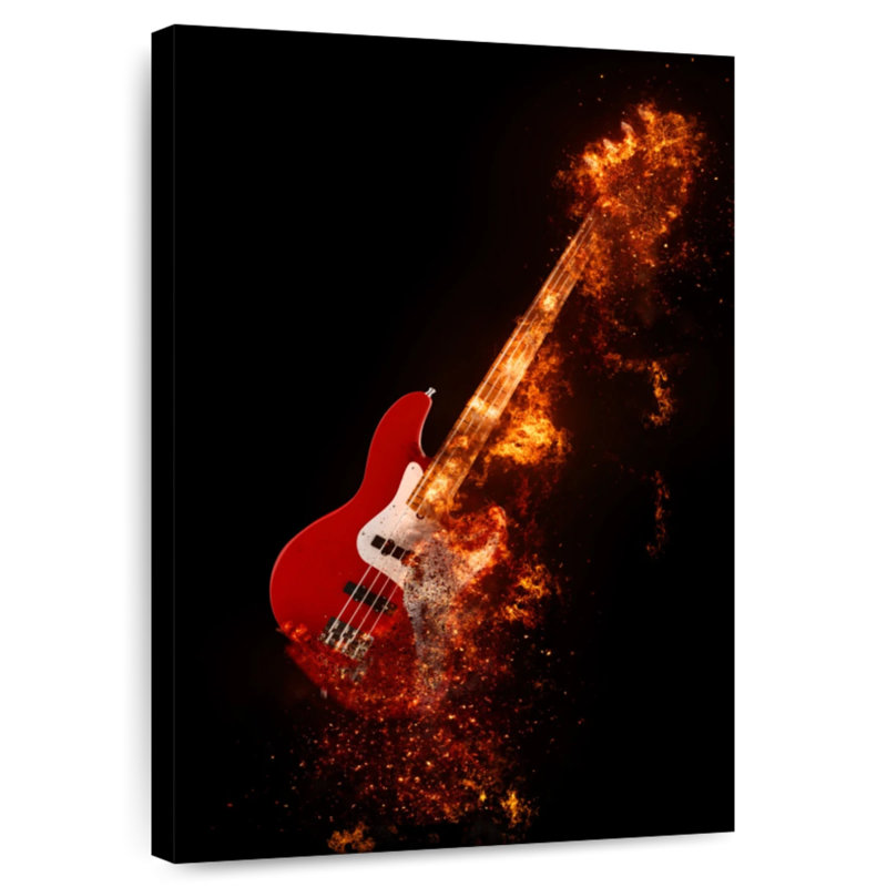Guitare basse Abarca, H 51 po x l 34 po