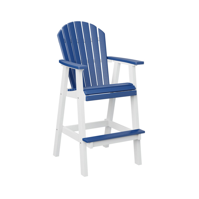 Très grande chaise berlinoise à dossier 30 po Berlin, Bleu pacifique, 30"