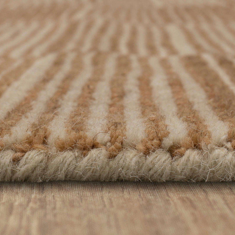 Tapis à rayures cassées Karastan Rugs, Rectangle 8 pi x 10 pi, Tan