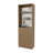 Natural Oak And White 2-Door Bookcase With Open Storage