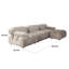 Ensemble de canapé modulaire 4 pièces Hito, capitonné Bubble-115686041-115686043