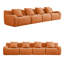 Canapé modulaire à 4 places désossé et rembourré en tissu Teddy avec accoudoirs courbés, sans assemblage requis et éponge haute densité 32D-205445873