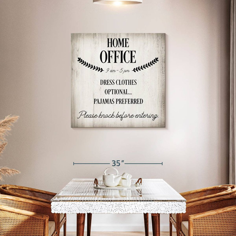 Khylige Home Office Wall Sign, 36" H x 36" W
