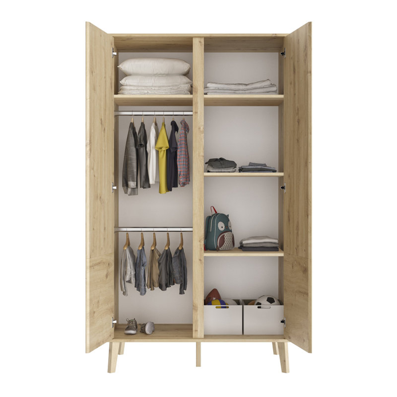 Tonks 2 Door Manufactured Wood Wardrobe
