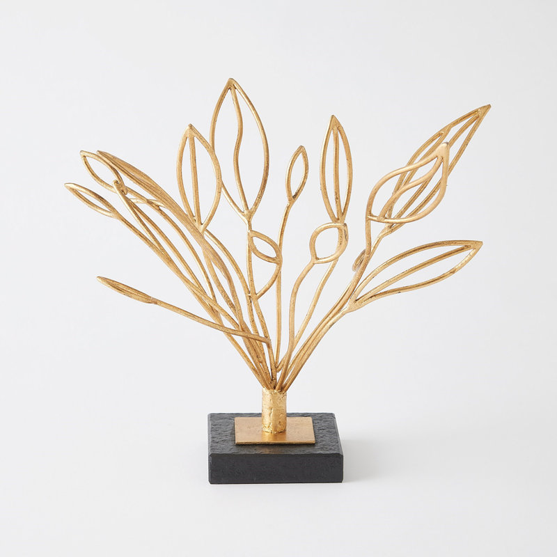 Sculpture balayée par le vent - feuille d'or