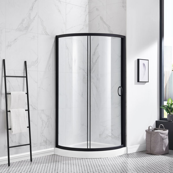 Ove Decors Ensemble de douche ronde réversible avec cadre inclus l 32 ...