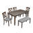 Alfonso 6 - Person Four Leg Dining Set-782530169-782530172-782530175