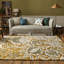 Wool Floral Area Rug in Gold-2044742227