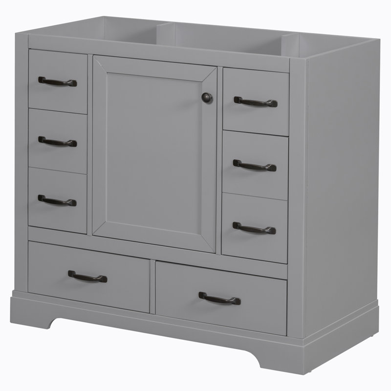 35.50'' Single Bathroom Vanity Base Only, Gray