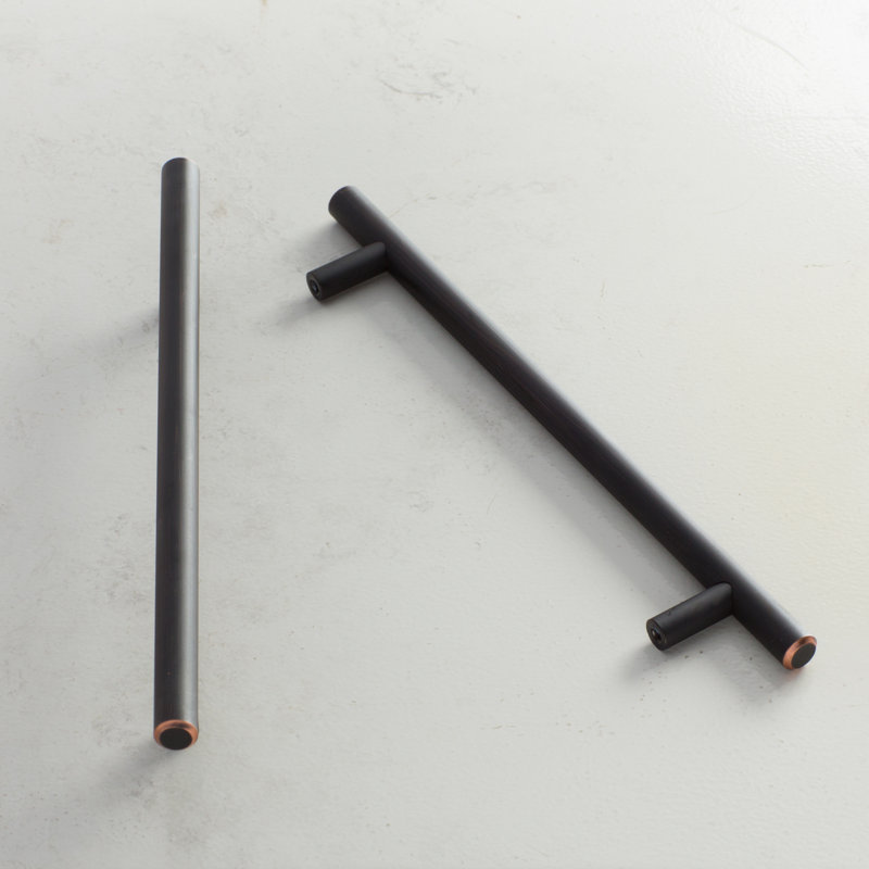 Poignée barre 5 1/16 po (128 mm) centre-à-centre bronze huilé, Bronze frotté à l'huile, 5 1/16", 1