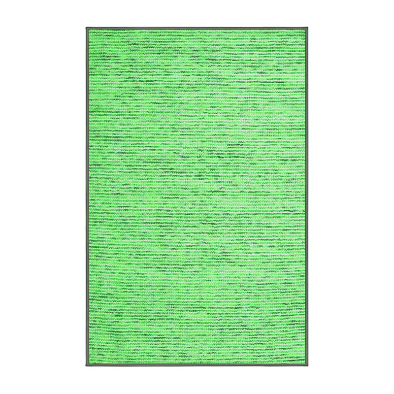 Tapis contemporains verts lavables à la machine 1835, Rectangle 2 pi x 3 pi