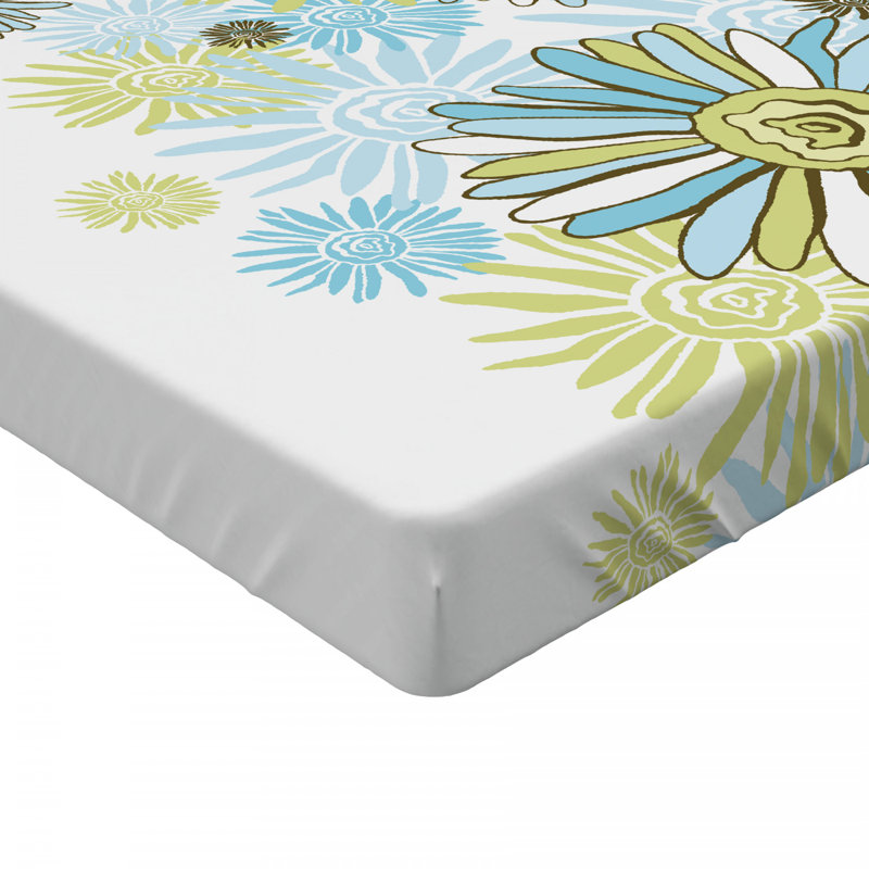 Microfiber Floral Fitted Sheet, Full Fitted Sheet