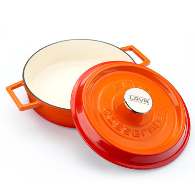 Lava Enameled Cast Iron Braiser 2.5 Qt. Round Edition Series with Trendy Lid