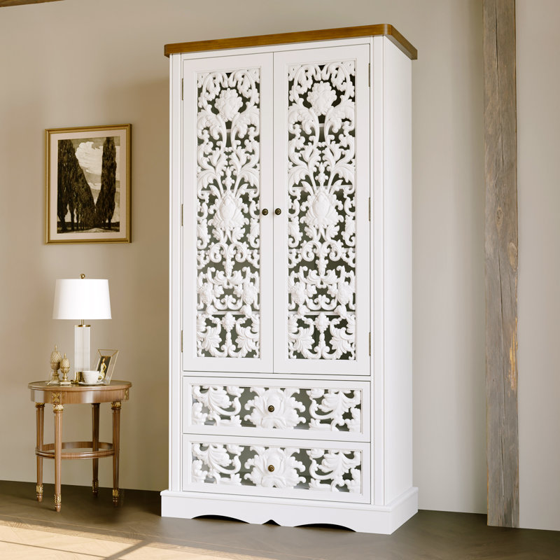 Storage Cabinet With Exquisite Carved Patterns