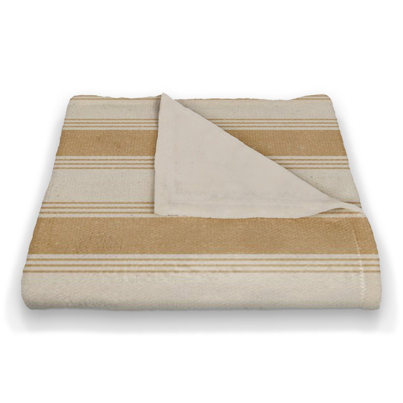 Hand Woven Throw Blanket, Gold