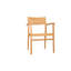 Fauteuil empilable Jazzabella, bois de teck