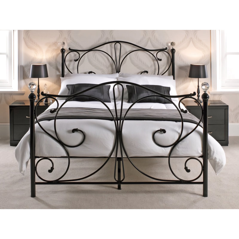 Alizah Double (4'6) Open-Frame Bed, Black