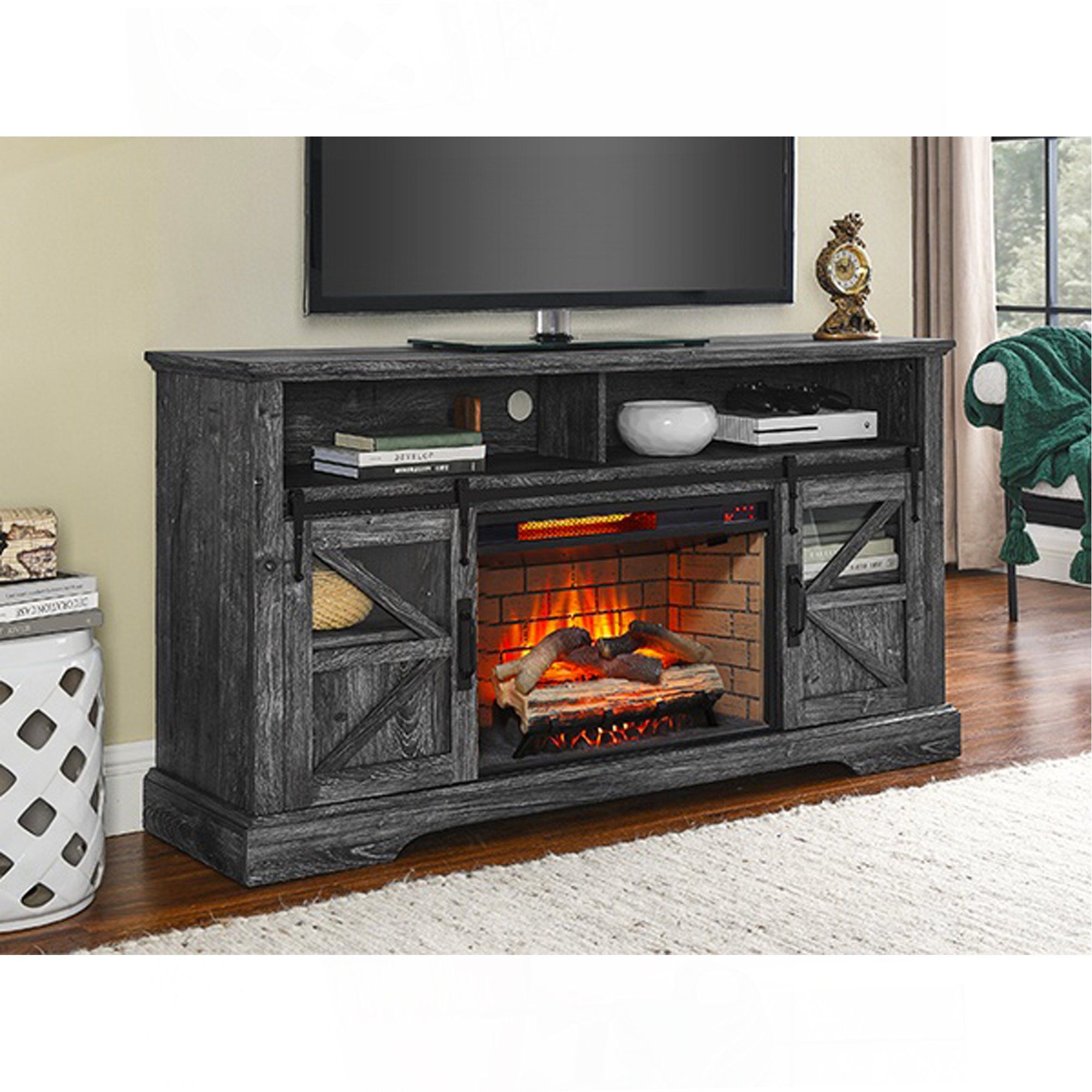 Rosalind Wheeler 60 Inch Electric Fireplace Entertainment Centre With
