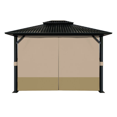 Aoodor Replacement 4-Panel Gazebo Sidewall Curtains