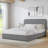 Boucle Upholstered Bed Frame  Soft Rounded Corners Headboard Low Profile Bed Frame No Box Spring Needed-1168086114-1168086045