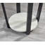 Table de bout ronde avec tablette Elysian, blanc cassé-1741246850