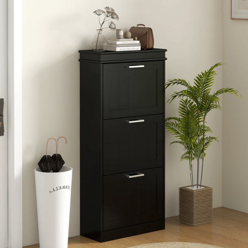 Shoe Cabinet For Entryway, Black