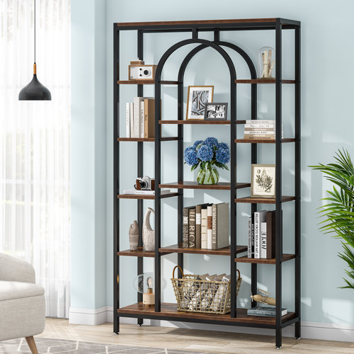 17 Stories Tonise Geometric Bookcase & Reviews | Wayfair