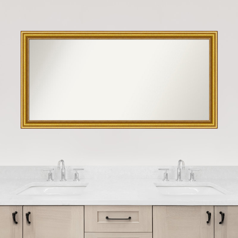 Townhouse Gold Non-Beveled Bathroom Wall Mirror, 24,75 po x 49,75 po