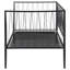 Vertigo Matte Metal Daybed Bed Frame With Slatted Platform And Sturdy Support, Perfect For Compact Spaces